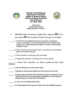 English 4 Quarter 4 Performance Task | PDF