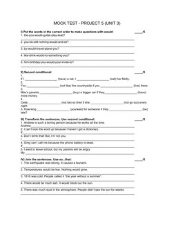 Project 5 Unit 3 Mock Test | PDF