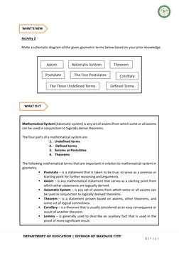 3 | P a g e  
 
DEPARTMENT OF EDUCATION | DIVISION OF MANDAUE CITY 
 
 
 
 
Activity 2 
 
 
 
Make a schematic