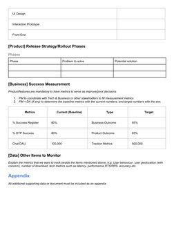 Contoh Template PRD | PDF | Mobile App | Information Technology