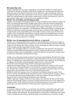 Leadership Qualities of Mahatma Gandhi | PDF | Mahatma Gandhi | Nonviolence
