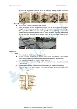 FADU, UBA – 1°C 2021 
 
VALENTINA LAROCCA 
 
de tronco; se hormigona la base en forma de pirámide; luego se arma el encofrado