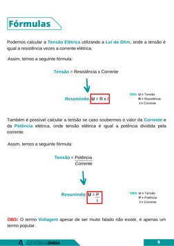 (https://www.arduinoomega.com/)35
Podemos calcular a Tensão Elétrica utilizando a Lei de Ohm, onde a tensão é
igual a resist
