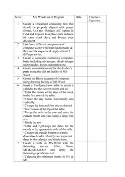 Word 2013 Praction Assignment.pdf MS Word Assignment Guide for Students | PDF | Microsoft Word | Computing