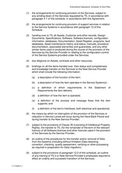 Enforcement Operations- Schedule 16 (Exit Plan) 
11/17333677_1 
6 
(1) 
the arrangements for continuing provision of the Serv