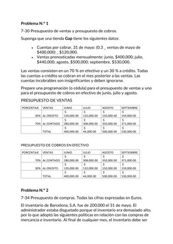 Presupuestos de Ventas y Cobros | PDF | Presupuesto | Economias