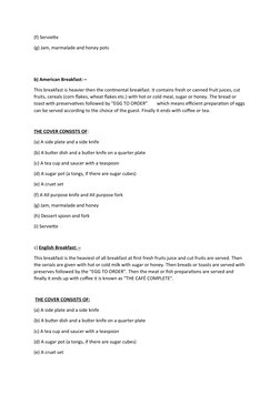 Types of Meals Explained | PDF | Meal | Lunch