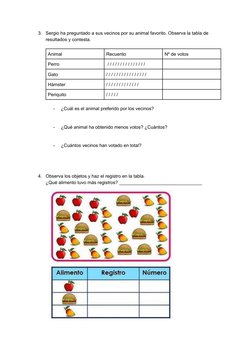 Ejercicios de Estadística para 4º Primaria | PDF