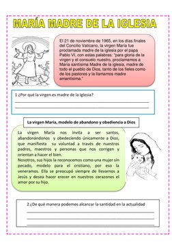 El 21 de noviembre de 1965, en los días finales 
del Concilio Vaticano, la virg