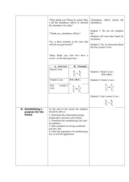 Combined Gas Law Lesson Plan | PDF | Gases | Physical Chemistry