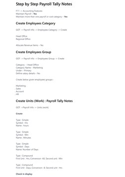 Tally Prime Payroll Step-by-Step Guide | PDF | Payroll | Salary