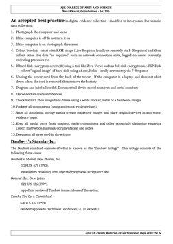AJK COLLEGE OF ARTS AND SCIENCE
Navakkarai, Coimbatore - 641105
An accepted best practice in digital evidence collection - mo