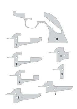 Cardboard Colt Revolver Template PDF | PDF | Equipment