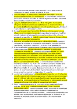 de la innovación que abarque toda la economía y la sociedad, como se 
recomienda en el Foro Blue Sky de la OCDE de 2016.  
2)