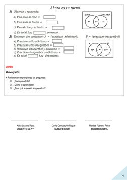 4
CIERRE
Metacognición:
Reflexionan respondiendo las preguntas:
¿Qué aprendiste?
¿Cómo lo aprendiste?
¿Para qué te servir