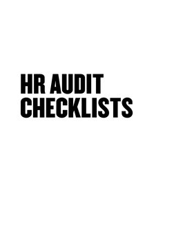 HR AUDIT 
CHECKLISTS 
