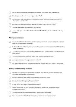 Do you need to improve your employee benefits package to stay competitive?
What is your system for reviewing your benefits?
A