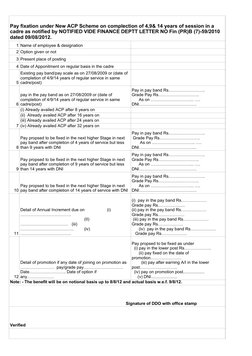 ACP Pay Fixation Proforma Guide | PDF