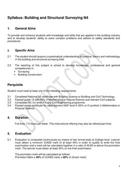 Building and Structural Surveying N4 Syllabus | PDF | Surveying | Science