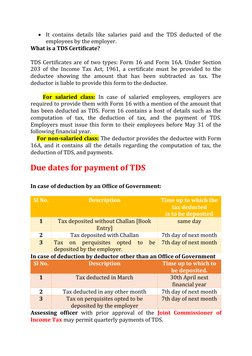 
It contains details like salaries paid and the TDS deducted of the
employees by the employer.
What is a TDS Certificate?
TD