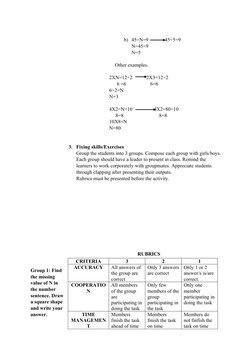 Finding Missing Values in Math Sentences | PDF | Division (Mathematics ...