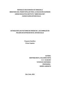 REPÚBLICA BOLIVARIANA DE VENEZUELA
MINISTERIO DEL PODER POPULAR PARA LA EDUCACIÓN SUPERIOR
UNIDAD EDUCATIVA INSTITUTO “SIMO