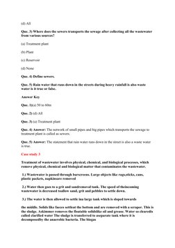 Class 7 Science: Wastewater Case Study | PDF | Sewage Treatment | Water