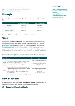 Understanding CUSIP Numbers and Format | PDF