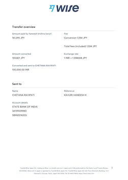 TransferWise Japan K.K., trading as Wise, is a transfer service in Japan and is fully authorized by the Kanto Local Finance B