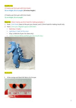 Free Godzilla Crochet Pattern Guide | PDF | Crochet | Embroidery