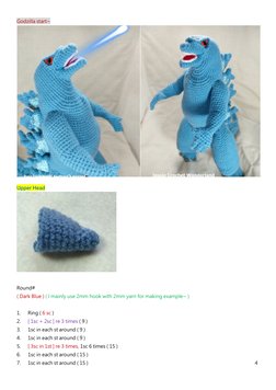 Free Godzilla Crochet Pattern Guide | PDF | Crochet | Embroidery