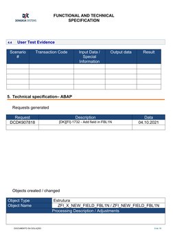 FBL1N Report Adjustment Specification | PDF | Specification (Technical ...