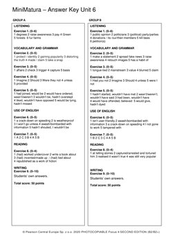 Focus 4 Unit 6 Answer Key | PDF
