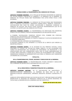 TITULO VI.-
NORMAS SOBRE LA TRANSFERENCIA DEL DERECHO DE TITULAR.-
ARTICULO VIGESIMO SEGUNDO.- SI EL TITULAR SE PROPONE TRANS