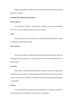 Representa al diablo y el que le ofrece el trato a Ricardo de poder tener una gran 
riqueza en sus manos. 
Personajes de la