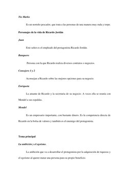 Tío Marko 
 
Es un norteño pescador, que trata a las personas de una manera muy ruda y torpe. 
Personajes de la vida de Ricar