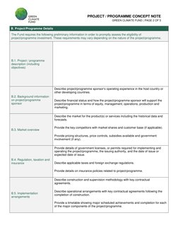 GCF Project Concept Note Template | PDF | Climate Change Mitigation ...