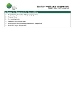 GCF Project Concept Note Template | PDF | Climate Change Mitigation ...