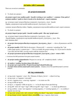 Ab Initio AIR Command Overview | PDF