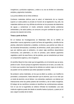 inorgánicos y productos orgánicos, y estos a su vez se dividen en colorantes
solubles y pigmentos insolubles.
Los puntos débi