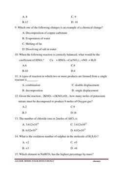Grade 12 Chemistry Model Exam 2023 | PDF | Chemical Bond | Chemical ...