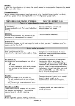 Grade 9 Poetry Study Guide | PDF | Poetry | Metre (Poetry)