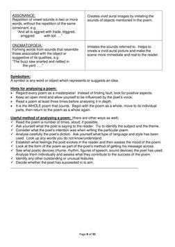 Grade 9 Poetry Study Guide | PDF | Poetry | Metre (Poetry)