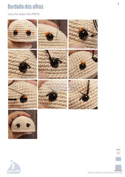 Use o fio duplo Cléa PRETO
Bordado dos olhos
Jéssica Ramos de Souza Simão 
7
Bruna Pereira Dornelas Fialho
brunaitga017@gmail
