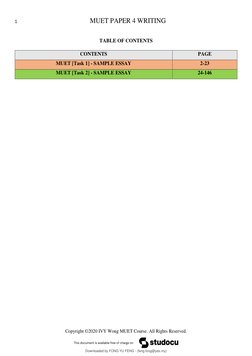 1                                                                       MUET PAPER 4 WRITING 
Copyright ©2020 IVY Wong MUET C