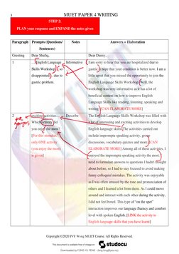 3                                                                       MUET PAPER 4 WRITING 
Copyright ©2020 IVY Wong MUET C