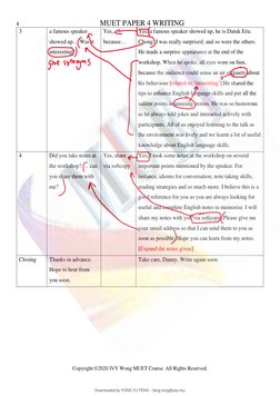 4                                                                       MUET PAPER 4 WRITING 
Copyright ©2020 IVY Wong MUET C
