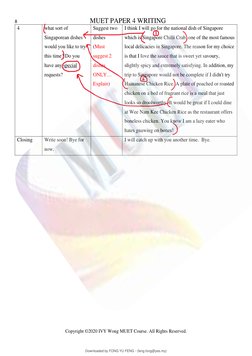 8                                                                       MUET PAPER 4 WRITING 
Copyright ©2020 IVY Wong MUET C