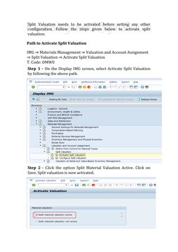 Split Valuation Configuration in SAP MM | PDF | Valuation (Finance ...