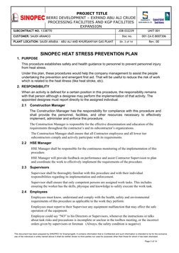 Aramco Heat Stress Management Plan | PDF | Hyperthermia | Water